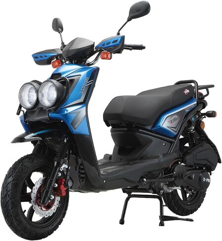 X-PRO 150cc Moped Street Gas Moped 150cc Adult Bike with 12" Aluminum Wheels (Blue, Factory Package) in Kuwait