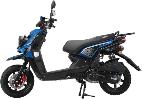 X-PRO 150cc Moped Street Gas Moped 150cc Adult Bike with 12" Aluminum Wheels (Blue, Factory Package) in Kuwait