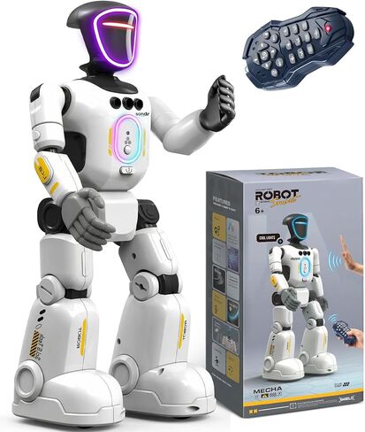 Robot Toy for Kids, Voice Recording&Playback Remote Control Robot, LED Faces Interactive Kids Toy with Gesture Sensing, Music Walking Dancing Birthday Gift for 4 5 6 7 8 9 10 11 12 Year Old Boys Girls in Kuwait