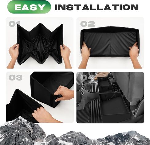Autorder Foldable Under Seat Storage Organizer for 2019-2026 Chevy Silverado/GMC Sierra 1500 & 2020-2025 2500HD/3500HD, 600D Oxford Fabric Waterproof Underseat Tool Box Accessory for Double & Crew Cab in Kuwait