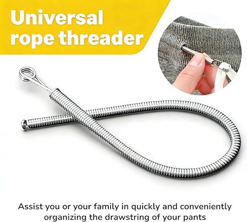 Drawstring Needle Threader 2 PCS,DIY Rope Threader Clip,Drawstrings Replacement with Easy Threaders,Drawstring Threader Tool Set,for Drawstring Replacement for Hoodies,Pants in Kuwait