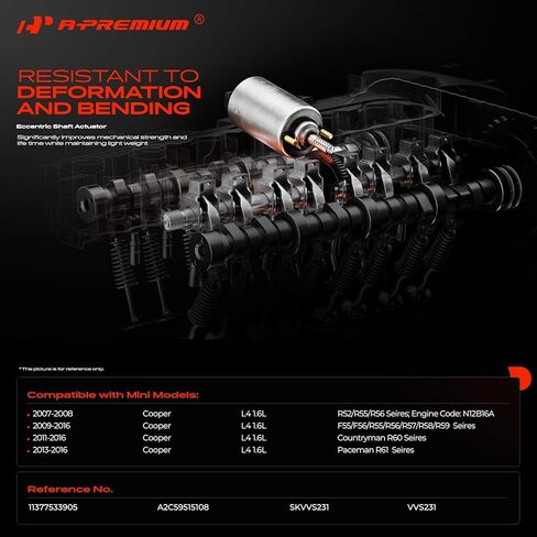 محرك العمود اللامركزي Valvetronic A-Premium متوافق مع Mini Cooper 2007-2016، Cooper Countryman 2011-2016، Cooper Paceman 2013-2016 in Kuwait