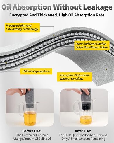 Oil Absorbent Pads, Heavyweight Oil&Water Absorbent Mat Pad, Dimpled Leak Proof Pad, Microfiber Polypropylene, Absorbs Oil Grease Coolant Water-Based Fluids, for Car Motorcycle Tools(Gray, 50Pcs) in Kuwait