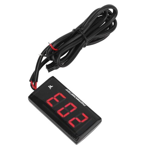 Cosiki Digital Water Temperature, LCD Display Motorcycle Thermometer 32 248F Warning Flash, Suction Cup Thermometer for Engine Cooling System 12V (Red) in Saudi Arabia