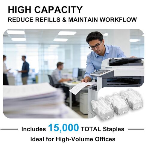 SH12 SH-12 Staple Cartridge Compatible with Kyocera 1903NB0UN0 SH12 SH-12 Staples Cartridges Refills for DF7110, DF790, DF790C, DF791, 3551ci 5550ci Printers(3 Cartridges * 5,000 Pieces Staples) in Kuwait