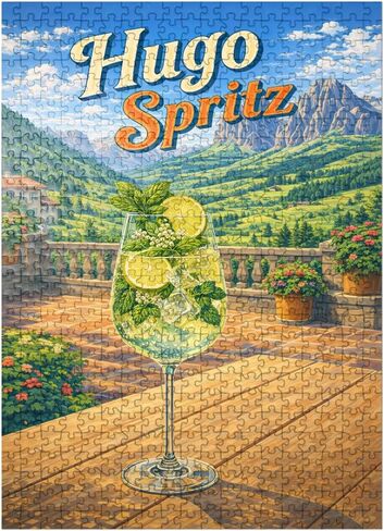 MyPuzzle Hugo Spritz - شرفة جبل جبال الألب - أحجية الصور المقطوعة الممتازة المكونة من 300 قطعة للبالغين in Kuwait