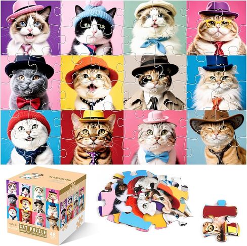 Jumbo Floor Puzzle for Kids Ages 3-5, 48 Piece Penguin Jigsaw Puzzles for Toddlers Ages 4-8, Large Floor Puzzles with 12 Penguin Characters — Educational Animal Learning Toy for Boys and Girls in Saudi Arabia