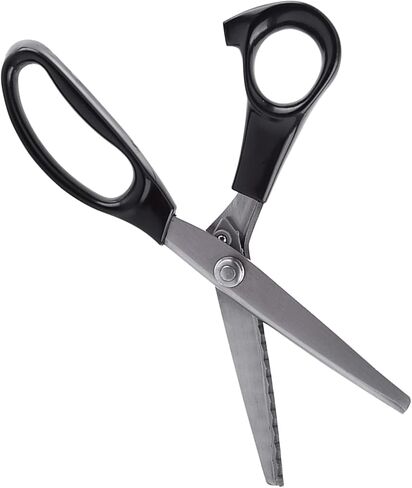 Jeffergarden Professional Dressmaking Pinking Shears, Stainless Steel Blades, 3/4/5/7mm Scissors, Round 3/5/7mm, 23cm Length Edge Pinking Shears, Fabric Cut (4mm) in Saudi Arabia