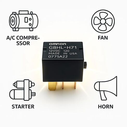 G8HL-H71 12V 4-Pin SPST Micro ISO Relay (2-Pack)، يستبدل 39794-SDA-A03/A05، Cross-Ref ACVN51212، قابض ضاغط مكيف الهواء ومرحل مروحة التبريد لهوندا/أكورا أكورد سيفيك CR-V أوديسي بايلوت in Kuwait