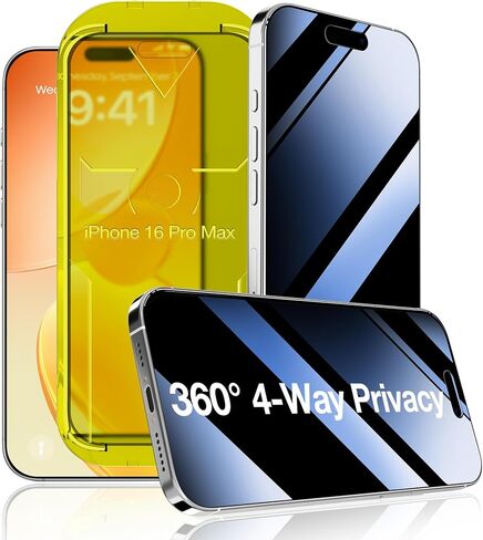 واقي شاشة الخصوصية Fotbor لهاتف iPhone 12 Pro، واقي شاشة الخصوصية iPhone 12 [2X مضاد للتجسس] [مقاوم للكسر] واقي شاشة من الزجاج المقوى بتغطية كاملة 9H لهاتف Apple iPhone 12 / iPhone 12 Pro in Kuwait