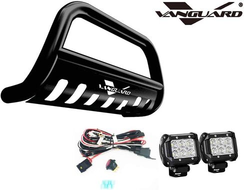 مجموعة فانجارد بلاك باودركوت بول بار 2.5 بوصة مكعب LED | متوافق مع 14-21 أكورا MDX / 19-24 هوندا باسبورت / 16-22 هوندا بايلوت / 17-24 هوندا ريدجلاين in Kuwait