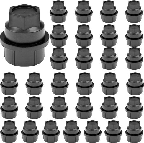 30 PCS Wheel Lug Nut Covers Compatible with Chevrolet GMC 1500 2500 Full Size Truck Thread M27-2.0, Lug Nut Cap Covers Replace 15646250, Black in Saudi Arabia