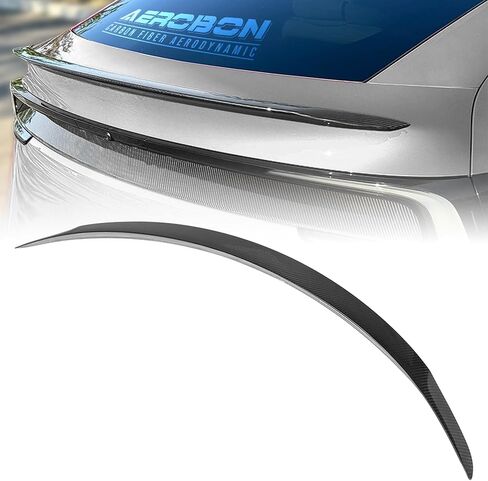 AeroBon Real Carbon Fiber Trunk Spoiler Compatible with 2025 2026 Tesla Model Y Juniper Rear Spoiler (RL Style) Revolution Line in Kuwait