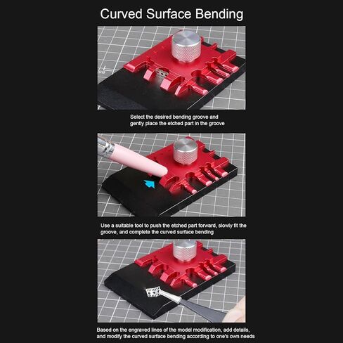 Photo Etched Parts Bender, 360 Degree Rotatable Aluminum Alloy Etching Sheet Bending Vise for Model Making with Adjustable Angle for Z Shaped U Shaped Plates in Kuwait