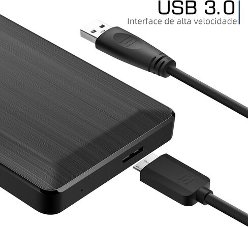 UnionSine 2.5" Portable External Hard Drive 1TB, USB 3.0 Type-C HDD Storage Compatible for PS4, Xbox, PC, Mac, TV, Desktop, Laptop(Black) HD3513 in Kuwait