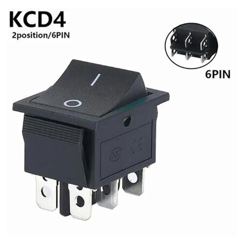 KCD4 مفتاح الروك، 3 مواضع مفتاح الطاقة مع الضوء، 4 دبوس 6 دبوس، 16A 250VAC 20A 125VAC، مفتاح زر الضغط البلاستيكي in Kuwait