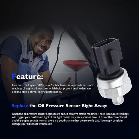 Oil Pressure Sensor Switch PS417 Compatible with 2003-2009 Nissan 350Z 2005-2006 Altima 2005-2008 Armada, Compatible with Infiniti QX56 2004 2005 2006 2007 2008 2009 Oil Pressure Sending Unit in Kuwait