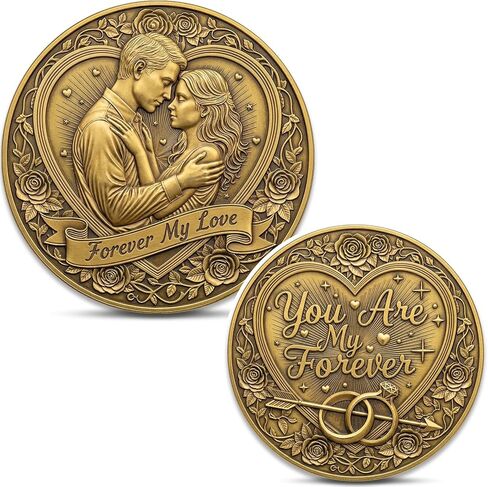 I Will Love You Forever Coin – Romantic Double-Sided Love Coin with Heartfelt Message, for Wife Girlfriend, Wedding Engagement Keepsake in Kuwait
