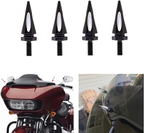 Windshield Bolts Motorcycle Fairing Bolts Windshield Spike Bolts Windscreen Screws Well Nut & Screw Kit compatible with Harley Road Glide Windshield, SAE, Not Metric, 1/4" longer than OEM in Saudi Arabia