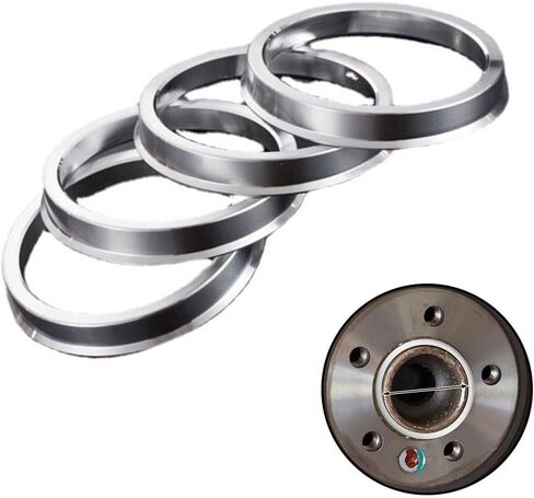 Aluminum Alloy Hub Centric Rings Spacer Set, OD 70.5mm (2.78in) x ID 66.1mm (2.60in), 10mm Thick, Precision Fit to Reduce Steering Vibrations, 4 Pack for Car and Truck Wheels in Kuwait