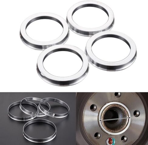 Aluminum Alloy Hub Centric Rings Spacer Set, OD 70.5mm (2.78in) x ID 66.1mm (2.60in), 10mm Thick, Precision Fit to Reduce Steering Vibrations, 4 Pack for Car and Truck Wheels in Kuwait