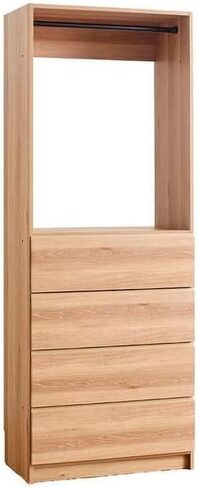 HomeStock Oak Walk-in Closet System with Drawers - 32 Inch Wide in Kuwait