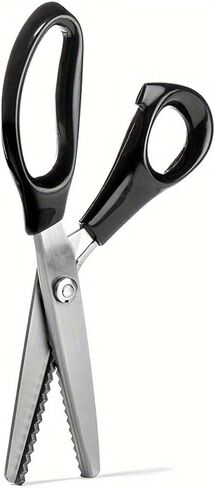 Precision-Crafted High-Carbon Stainless Steel Zig Zag Scissors with Serrated Teeth - Perfect for DIY Crafts, Lace, Dressmaking, Sewing & Tailoring - Durable & Sharp, Lace Crafting Tool in Kuwait