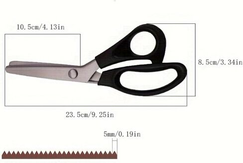 Precision-Crafted High-Carbon Stainless Steel Zig Zag Scissors with Serrated Teeth - Perfect for DIY Crafts, Lace, Dressmaking, Sewing & Tailoring - Durable & Sharp, Lace Crafting Tool in Kuwait