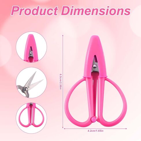 4pcs Mini Scissors, 6.5x4.2cm/2.56x1.65in Portable Needlepoint Scissors with Cover for Sewing Embroidery DIY Crafts Yarn Paper Cutting & Home Use (Green, Yellow, Pink, Light Blue) in Kuwait