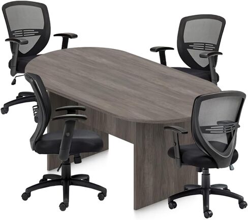 GOF 6FT, 8FT, 10FT Conference Table & Chair (G11320B) Set, Dark Cherry, Espresso, Artisan Gery, Mahogany, Walnut (10ft Table Only, Walnut) in Saudi Arabia
