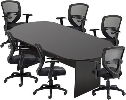 GOF 6FT, 8FT, 10FT Conference Table & Chair (G11320B) Set, Dark Cherry, Espresso, Artisan Gery, Mahogany, Walnut (10ft Table Only, Walnut) in Saudi Arabia