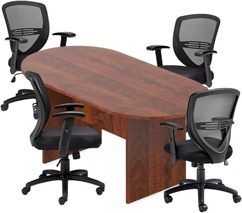 GOF 6FT, 8FT, 10FT Conference Table & Chair (G11320B) Set, Dark Cherry, Espresso, Artisan Gery, Mahogany, Walnut (10ft Table Only, Walnut) in Saudi Arabia