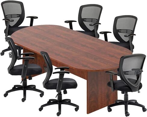 GOF 6FT, 8FT, 10FT Conference Table & Chair (G11320B) Set, Dark Cherry, Espresso, Artisan Gery, Mahogany, Walnut (10ft Table Only, Walnut) in Saudi Arabia