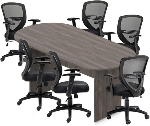 GOF 6FT, 8FT, 10FT Conference Table & Chair (G11320B) Set, Dark Cherry, Espresso, Artisan Gery, Mahogany, Walnut (10ft Table Only, Walnut) in Saudi Arabia