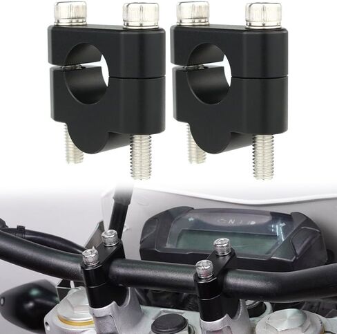 Xitomer 22mm Handlebar Risers 7/8'' Motorcycle ATV Dirt Bike Handlebar Risers With Clamps Fit for MT-25, MT-03, WR250R, Handle Bar Clamps Fit for DR 250 V-Strom 650 (Sand Black,20mm(0.78inch)) in Kuwait