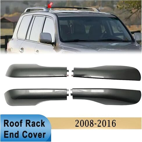 4Pcs Roof Rack Rail Bar End Cover Shell Compatible For Lexus LX570 2008-2016 Rooftop Luggage Rack End Plasitc Cover Shell Protection in Kuwait