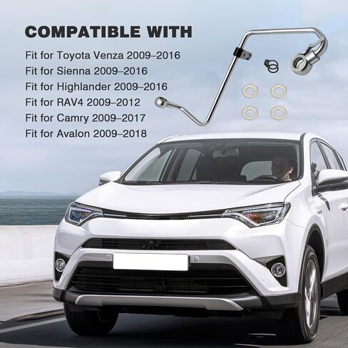 90430-16017 خط مبرد الزيت ومجموعة الحشيات مناسبة لتويوتا فينزا لسيينا لهايلاندر لـ RAV4 لكامري لأفالون 2009-2018 يستبدل 15772-31030 90430-16016 in Kuwait