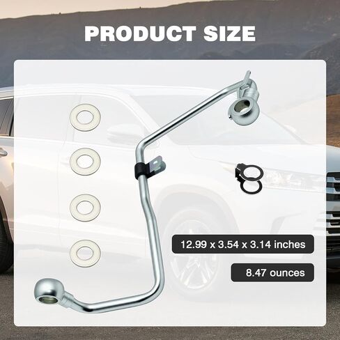 90430-16017 خط مبرد الزيت ومجموعة الحشيات مناسبة لتويوتا فينزا لسيينا لهايلاندر لـ RAV4 لكامري لأفالون 2009-2018 يستبدل 15772-31030 90430-16016 in Kuwait