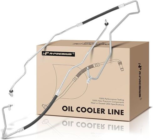 A-Premium Inlet & Outlet Automatic Transmission Oil Cooler Line Hose Assembly Compatible with Chevrolet Sonic 2013-2020 1.4L in Kuwait