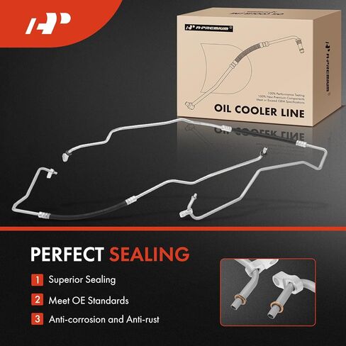 A-Premium Inlet & Outlet Automatic Transmission Oil Cooler Line Hose Assembly Compatible with Chevrolet Sonic 2013-2020 1.4L in Kuwait