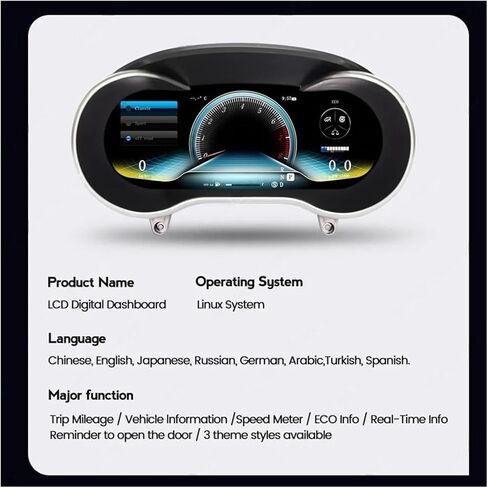 لينكس متوافق لبنز C الفئة W205 GLC X205 2015-2018 NTG5.0 سيارة LCD لوحة القيادة الرقمية لوحة العدادات قمرة القيادة عداد السرعة in Kuwait