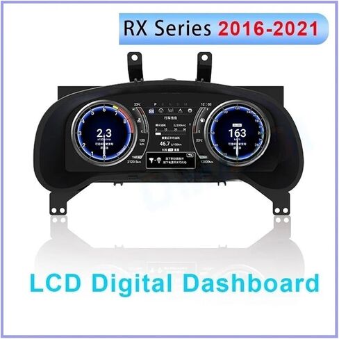 لوحة قمرة القيادة الافتراضية للسيارة أداة عنقودية رقمية لوحة لوحة LCD متوافقة مع لكزس RX RX300 RX330 RX350 RX400 RX450h 2016-2021 in Kuwait
