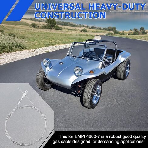 4860-7 كابل خانق عالمي بطول 9 أقدام، متوافق مع VW Dune Buggy، Beetle، Ghia، Thing، Trike، Bus & Baja (غير متوفر) in Kuwait