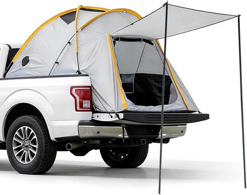 Truck Bed Tent with Awning Pickup Truck Tent for 5–8.2 ft Bed Waterproof PU3000 Oxford Camping Tent Portable Truck Camper for Chevy Silverado 1500 F150 Ram 1500 in Kuwait