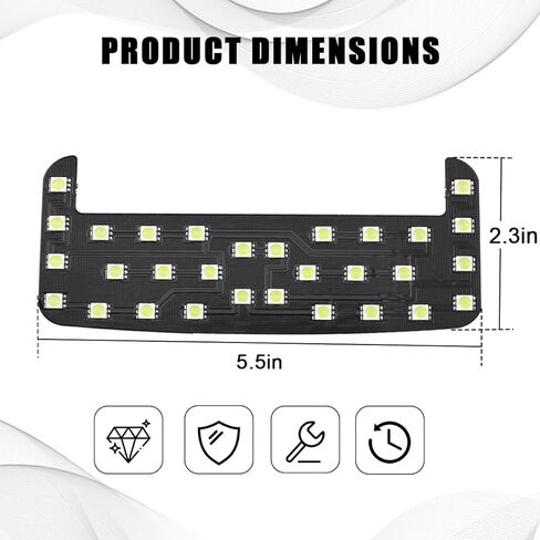 الداخلية الأبيض LED قبة ضوء قابل للتعديل سطوع باهتة التبديل 6000k الأبيض خريطة ضوء استبدال المصابيح لتويوتا كورولا 4 عداء تاكوما بريوس هايلاندر RAV4 FJ كروزر التوصيل اللعب in Kuwait