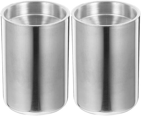 Abaodam 2 Pcs Stainless Steel Car Ashtray with Funnel Lid Smell Smokeless Vehicle Ash Tray for Car Cup Holder, Portable Metal Windproof Butt Bucket for Automotive, Outdoor Driver and Office Use in Kuwait