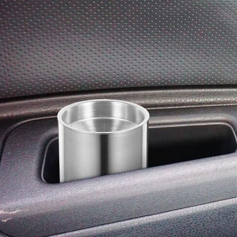 Abaodam 2 Pcs Stainless Steel Car Ashtray with Funnel Lid Smell Smokeless Vehicle Ash Tray for Car Cup Holder, Portable Metal Windproof Butt Bucket for Automotive, Outdoor Driver and Office Use in Kuwait