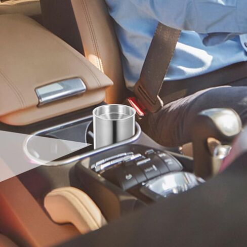 Abaodam 2 Pcs Stainless Steel Car Ashtray with Funnel Lid Smell Smokeless Vehicle Ash Tray for Car Cup Holder, Portable Metal Windproof Butt Bucket for Automotive, Outdoor Driver and Office Use in Kuwait