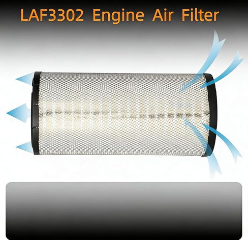 فلتر هواء المحرك الثقيل LAF3302 | بديل لـ AF25248 RS3534 6863 CA8231 P534925 | يناسب شاحنات Kenworth W900 T800 Peterbilt 379 389 Western Star 4900 in Kuwait