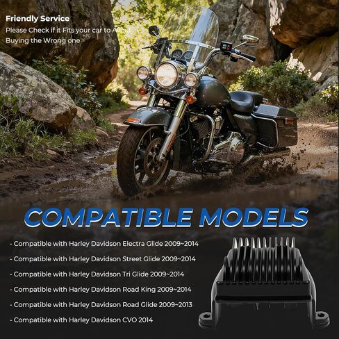 Voltage Regulator Rectifier compatible with Harley Davidson Electra Glide Street Glide Road King Road Glide Touring Models replace 74505-09 in Kuwait